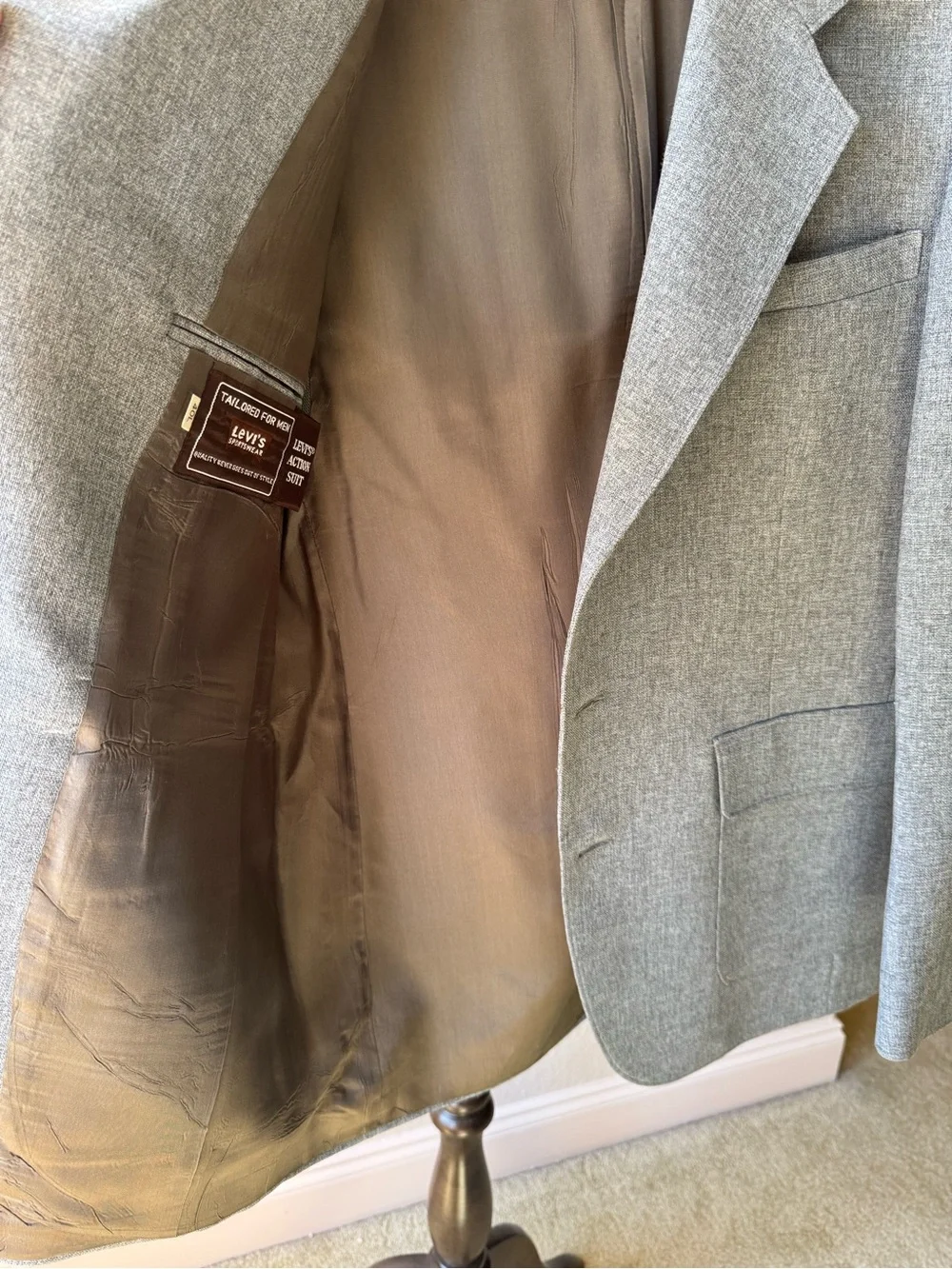Levi's Light Gray Two-Button Sport Coat